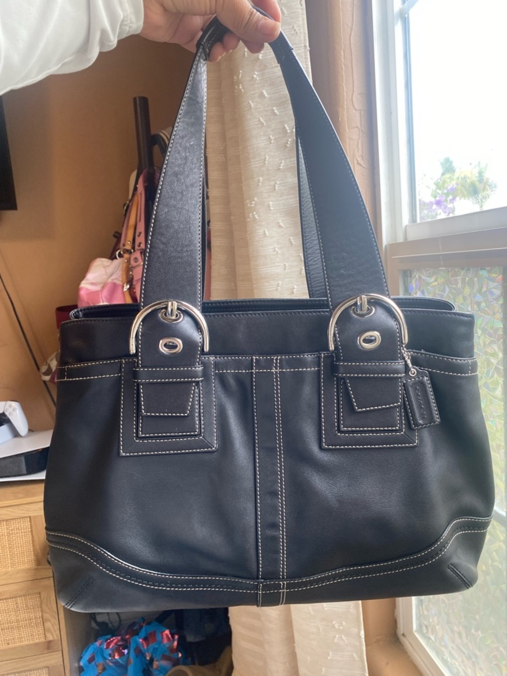 Coach Soho Black Leather Bag - Picture 1 of 7